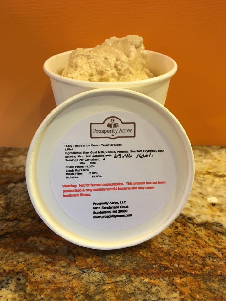 Raw goat milk ice cream for dogs | Prosperity Acres Southern Maryland
